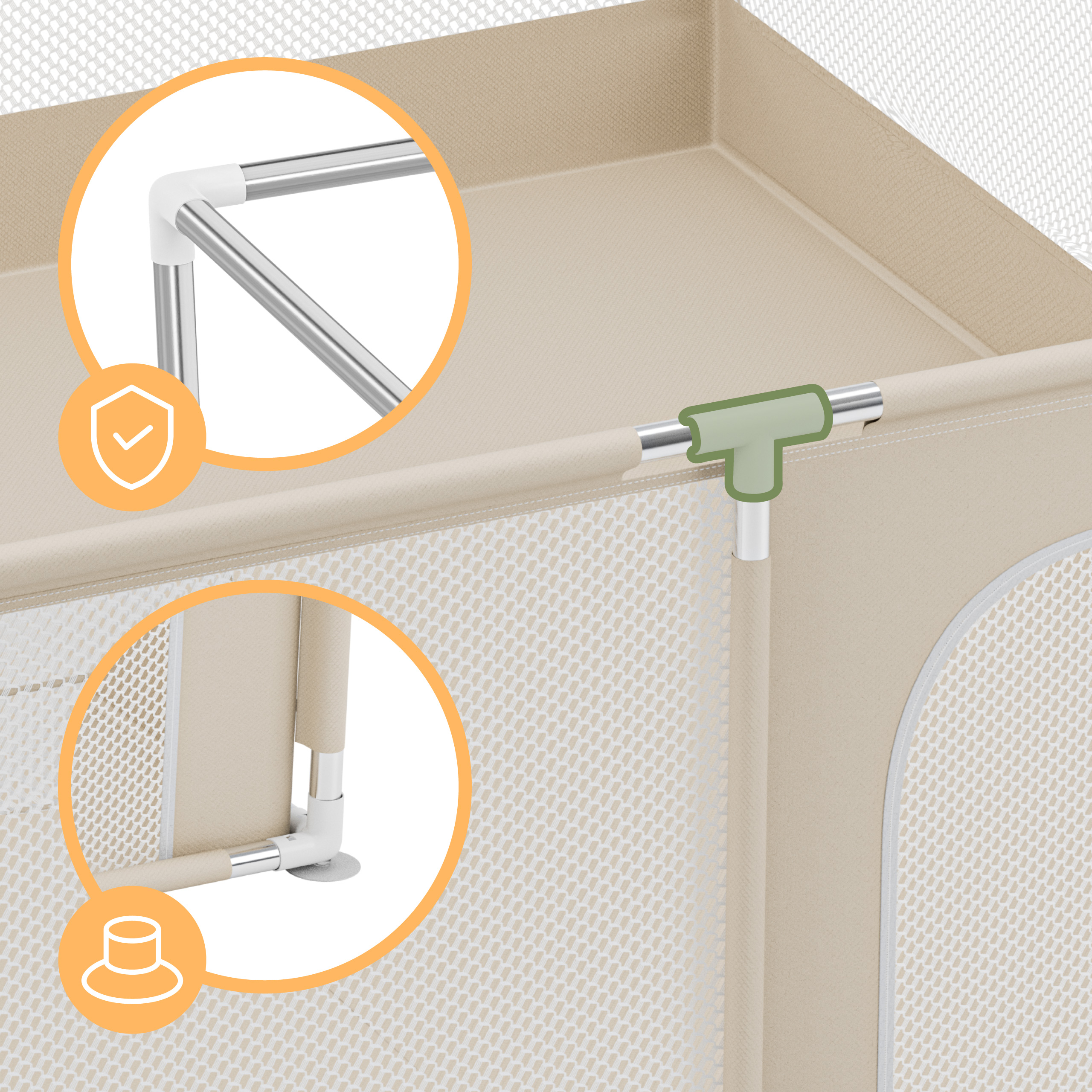 Tulano Cozy 28 kojec dla dzieci z podłogą