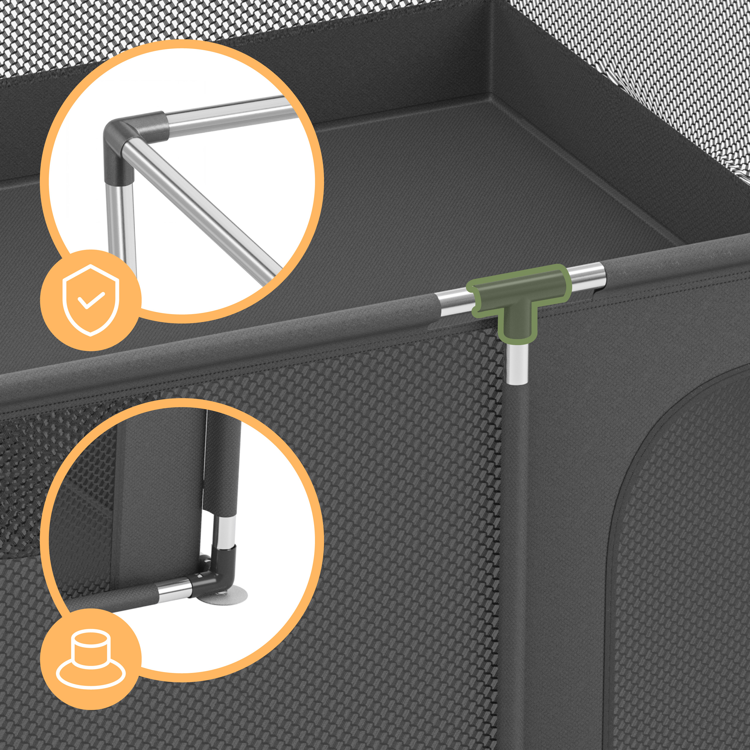 Tulano Cozy 28 kojec dla dzieci z podłogą