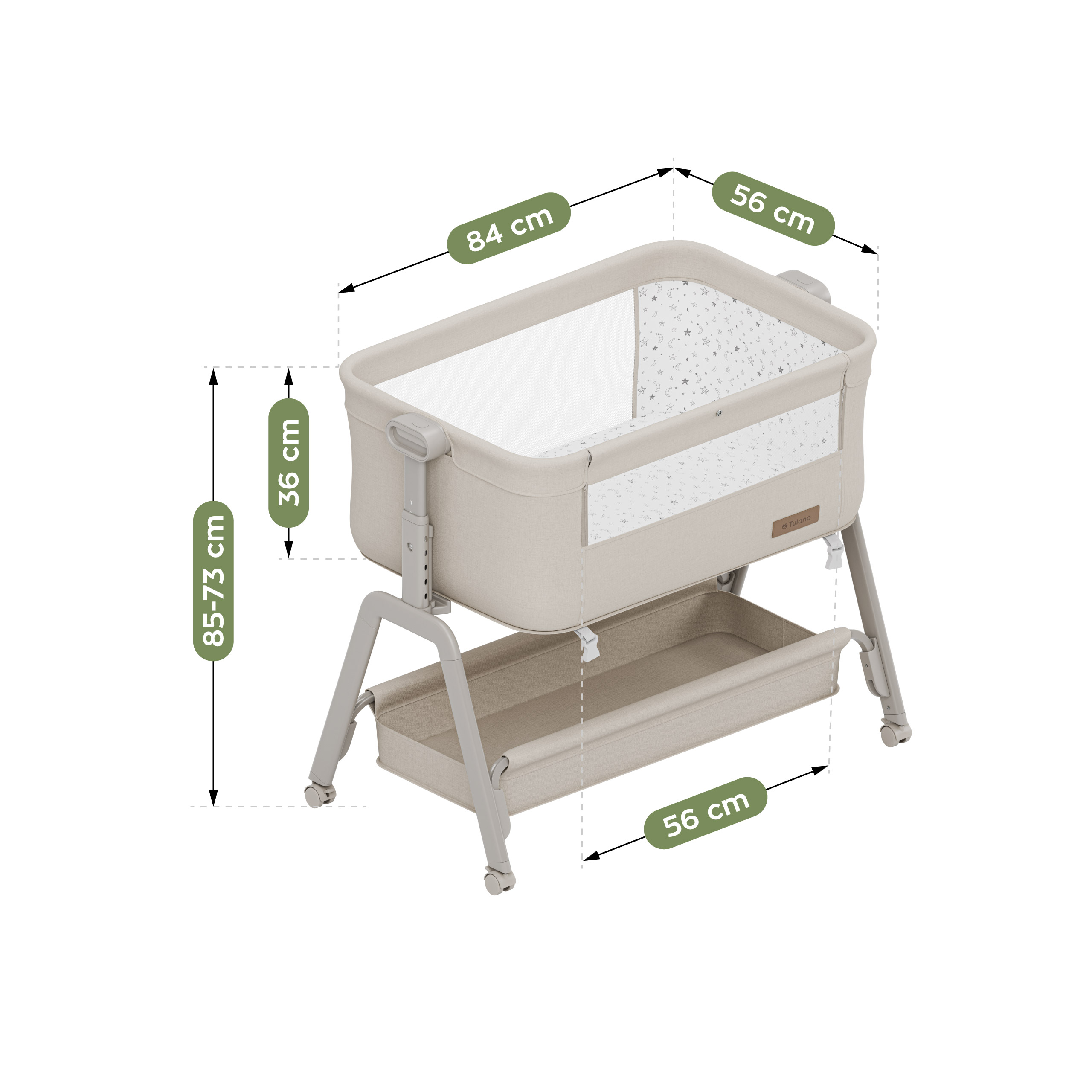 Wymiary łóżeczka dostawnego Dream 50