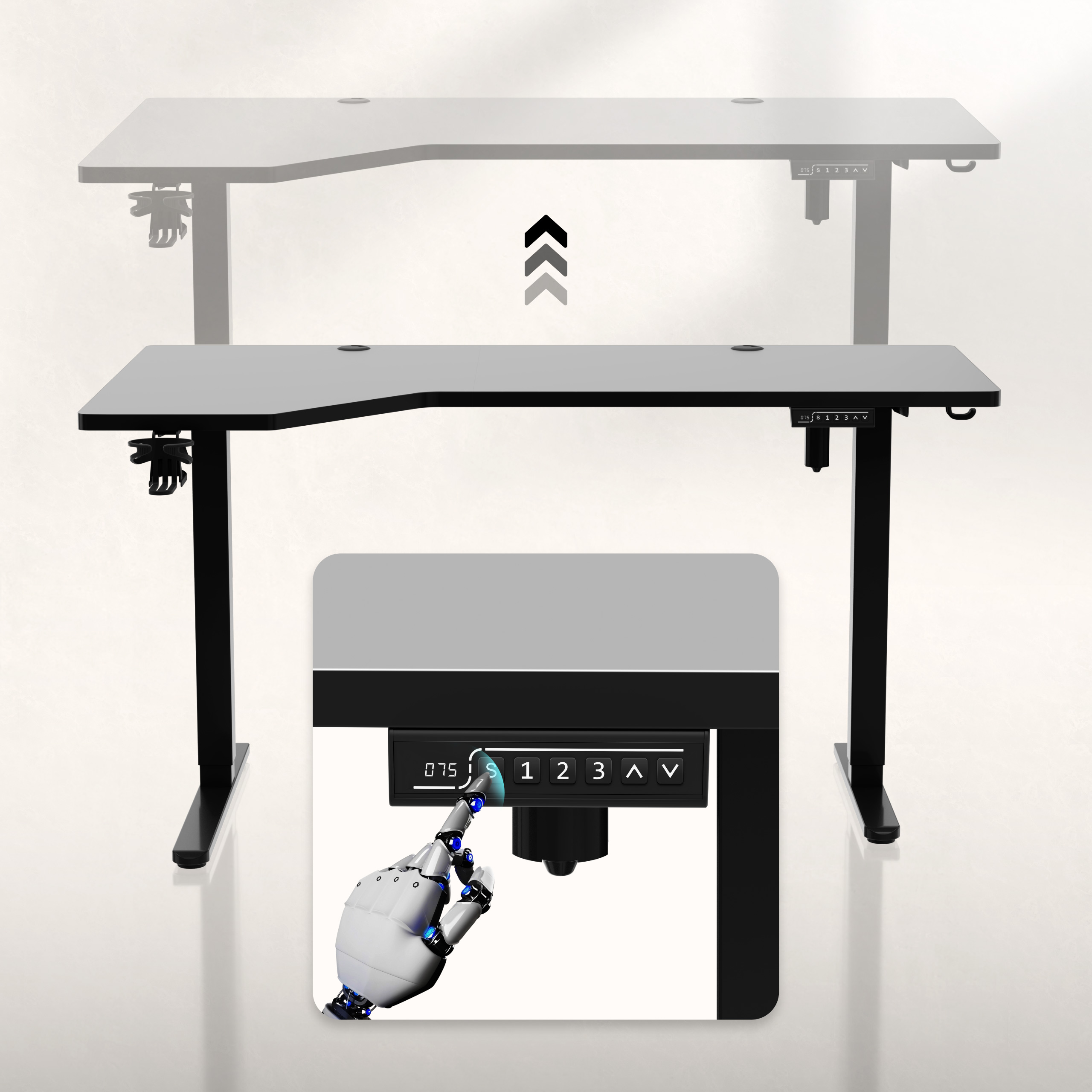 Panel sterowania biurkiem w Huzaro Hero 9.1