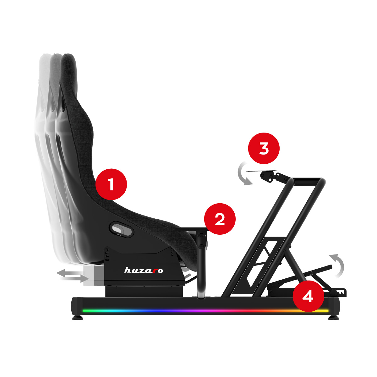 Regulowany ergonomiczny fotel kokpit wyścigowy Speed 9.0